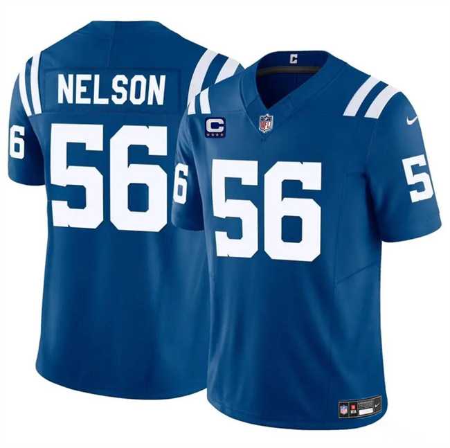 Men & Women & Youth Indianapolis Colts #56 Quenton Nelson Blue 2024 F.U.S.E. With 4-Star C Patch Vapor Limited Stitched Jersey,We sell and wholesale Men & Women & Youth Indianapolis Colts #56 Quenton Nelson Blue 2024 F.U.S.E. With 4-Star C Patch Vapor Limited Stitched Jersey on line form chian!